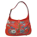 Gucci Leather Trimmed Jackie Flora Collection Hobo Bag  Canvas Crossbody Bag 550152 in Excellent condition