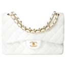 Sac Chanel Timeless/Classic in White Leather - 101791