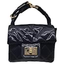 Chanel Navy Blue Quilted Patent Leather Anklet Ankle Monitor Mini Bag - Autre Marque