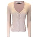 Christian Dior Blush Pink Bow Ribbon Detail Knit Cardigan Sweater - Autre Marque