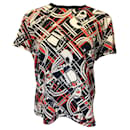 Hermes Black / marfim / vermelho 2023 Desordre et Chains Camiseta de manga curta de algodão - Autre Marque