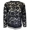Valentino Black Long Sleeved Lace Top - Autre Marque
