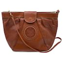 Vintage Light Brown Pleated Leather Shoulder Bag - Gianfranco Ferré