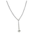 TIFFANY & CO. Grace Necklace with Princess Cut Pendant in Platinum, 4.10 ctw - Tiffany & Co