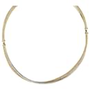 David Yurman Crossover Diamond Choker Necklace in 18K 2 Tone Gold 0.60 ctw