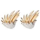 TIFFANY & CO. Sclumberger Flame Earrings in 18k yellow gold/platinum 1.86 ctw - Tiffany & Co