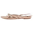 Beige leather cutout sandals - size EU 39 - Alaïa