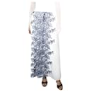 Saia branca fortuna com bordado floral em mistura de algodão - tamanho Reino Unido 6 - Autre Marque