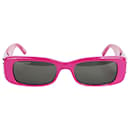 Magenta rectangular sunglasses - Balenciaga