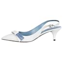 White leather slingback heels - size EU 38 - Prada