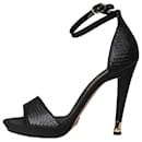 Black textured sandal heels - size EU 39 - Chanel