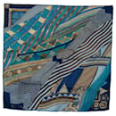 Hermès Pañuelo de seda Indiens Cupones azules