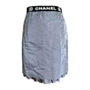 Rare CC Logo Band Silk Skirt - Chanel