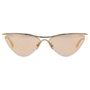 Balenciaga BB0093S Cat Eye Sunglasses in Gold Metal