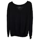 Nili Lotan V-Neck Sweater in Black Cashmere
