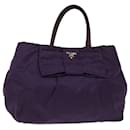 PRADA Hand Bag Nylon Purple Auth bs12547 - Prada