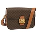 CELINE Macadam Canvas Shoulder Bag PVC Leather Brown Auth 68505 - Céline