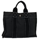 HERMES Douville PM Tote Bag Toile Noir Auth bs12588 - Hermès