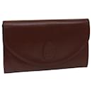 CARTIER Clutch Bag Leather Bordeaux Auth 68889 - Cartier