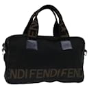 FENDI Hand Bag Canvas Black Auth yk11127 - Fendi