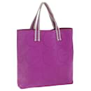 GUCCI Sherry Line Tote Bag Canvas White Purple 123439 Auth bs12951 - Gucci