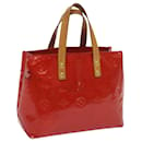 LOUIS VUITTON Monogram Vernis Reade PM Hand Bag Red M91088 LV Auth th4683 - Louis Vuitton