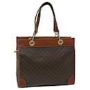 CELINE Macadam Canvas Shoulder Bag PVC Brown Auth 69135 - Céline