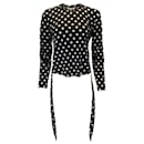 Comme des Garcons Black / White Polka Dot Printed Long Sleeved Top - Autre Marque