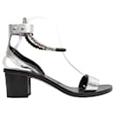 Silver & Black Isabel Marant Jaeryn Crystal-Embellished Sandals Size 37