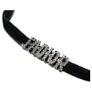 Schwarzes Dior-Halsband „J'Adior“ aus Kristall und Samt