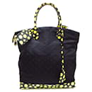 Black Louis Vuitton Yayoi Kusama Monogram Nylon Infinity Dots Lockit Vertical MM Tote Bag