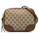 Brown Gucci GG Canvas Bree Crossbody Bag