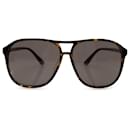 Óculos de sol pretos de acetato aviador Gucci