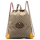 Beige Gucci GG Supreme Neo Vintage Drawstring Backpack