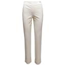 Pantalón recto con puños Chanel blanco Talla FR 36