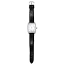 Reloj negro Locman de aluminio con diamantes y correa de piel de cocodrilo - Autre Marque