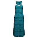 Teal & Multicolor Wales Bonner Virgin Wool-Blend Knit Dress Size US L - Autre Marque