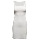 Weißes ärmelloses, figurbetontes Vintage-Kleid von Prada, Größe IT 38