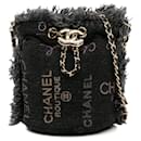 Black Chanel Mini Denim Mood Bucket with Chain