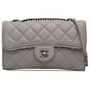 Gray Chanel Mini Lambskin Flap Crossbody Bag