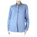 Camisa algodón deshilachada azul - talla UK 8 - Proenza Schouler