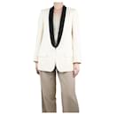 Cream contrast-trimmed jacket - size UK 12 - Stella Mc Cartney