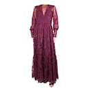 Purple Jolie layered tulle gown - size UK 14 - Autre Marque