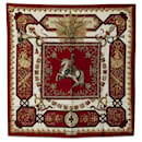 Hermès Lenço de seda vermelho Lvdovicvs Magnvs