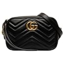 Gucci Black Mini GG Marmont Matelasse Crossbody Bag