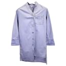 Loewe Asymmetric Shirt Dress in Blue Cotton Denim