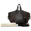 Small Leather & Canvas Hammock Bag - Loewe