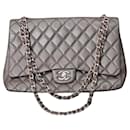 Chanel Brown Quilted Leather Jumbo Classic Single Flap Bag