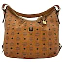 MCM Hobo Bag Shoulder Bag Handbag Shopper Bag Visetos Cognac Large