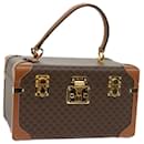 CELINE Macadam Canvas Vanity Case Hand Bag PVC Brown Auth 67848A - Céline